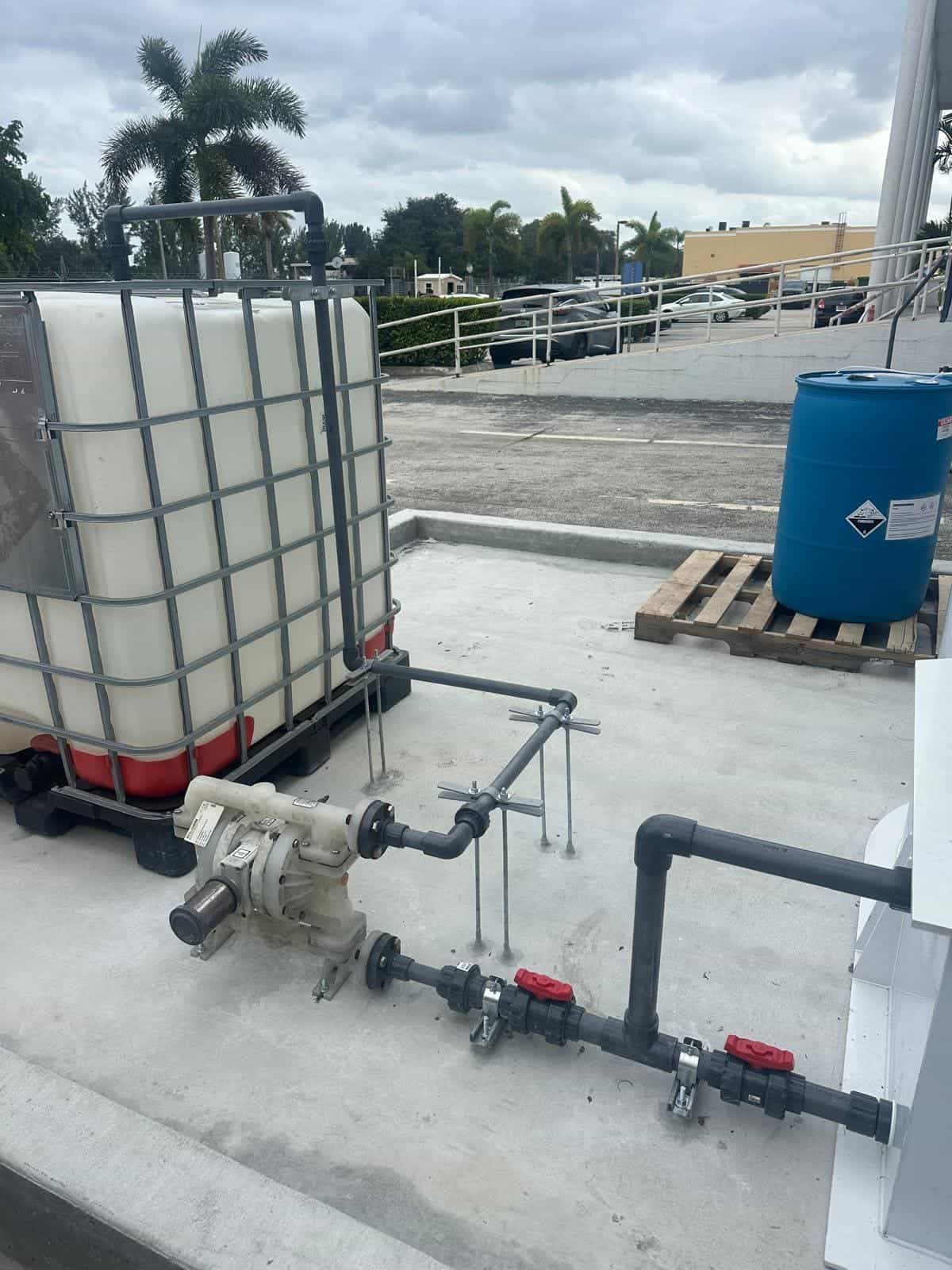 Before and after of a Water pump installation by a plumber in Tamiami